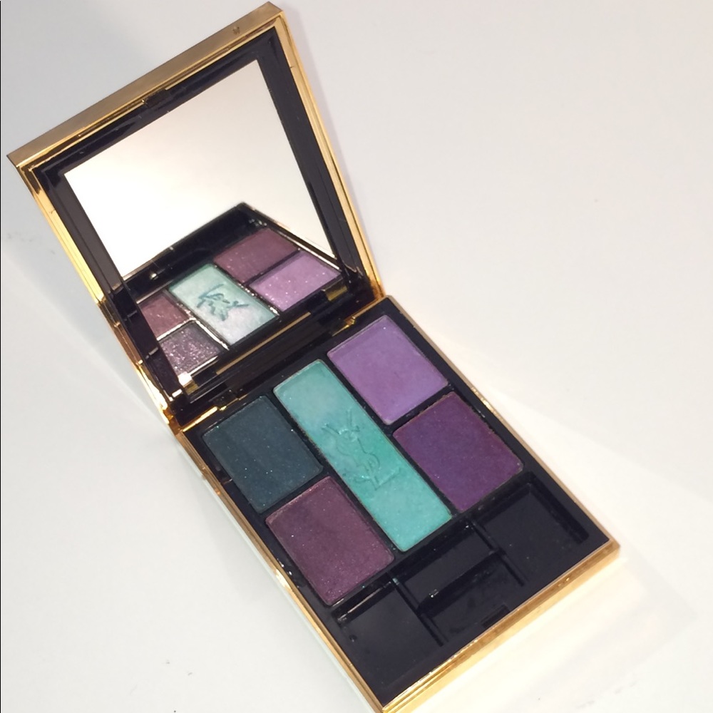 YSL eyeshadow quintet in 11 greens purples